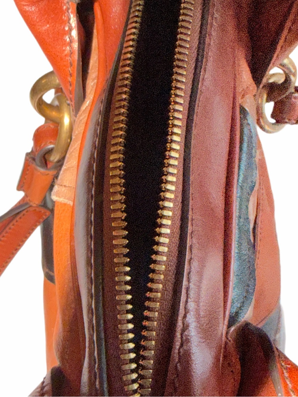 Authentic Dolce & Gabbana Vintage Miss Edge Patwork leather handbag w/gold - Picture 11 of 16